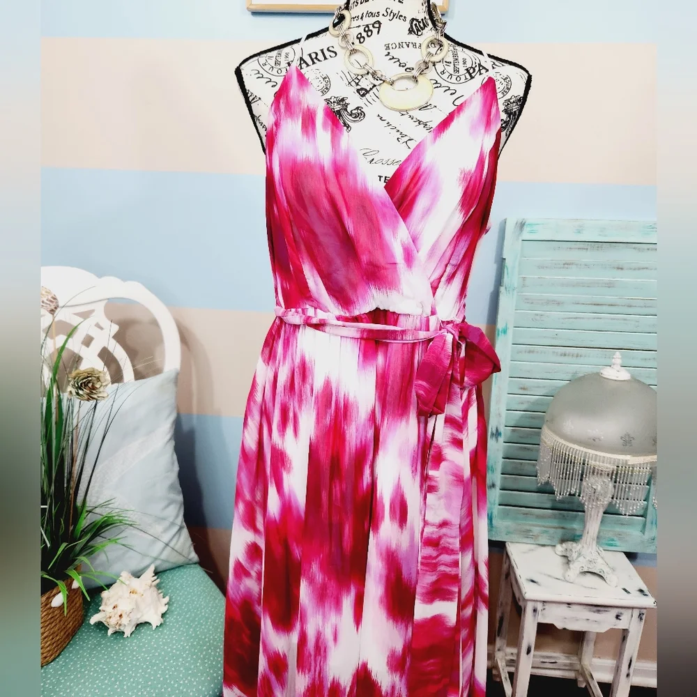 Premier Amour Pink Tie Dye Maxi Dress - Picture 6 of 10